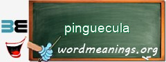 WordMeaning blackboard for pinguecula